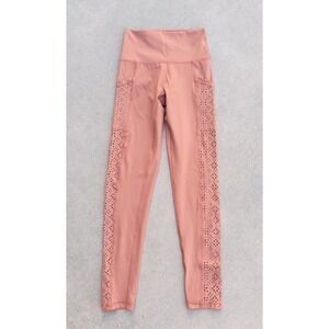 aerie Dusty Rose High-Waist Laser-Cut Leggings